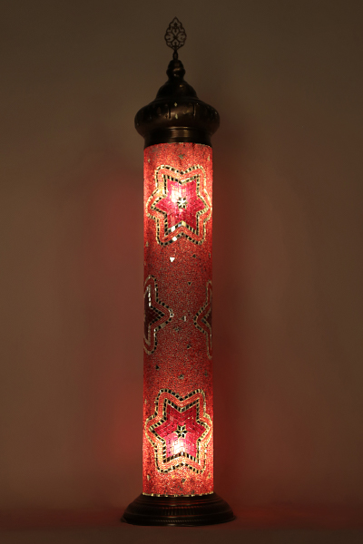 Stylish Cylinder Antique Mosaic Floor Lamp Model 1